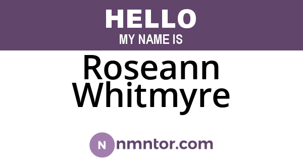 Roseann Whitmyre