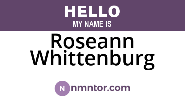 Roseann Whittenburg