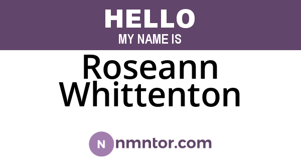 Roseann Whittenton