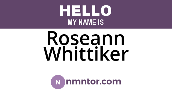 Roseann Whittiker