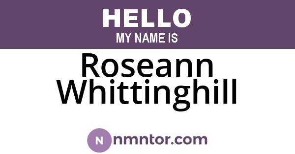 Roseann Whittinghill