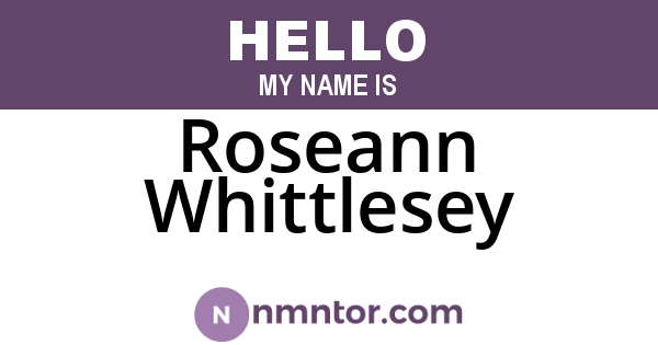Roseann Whittlesey