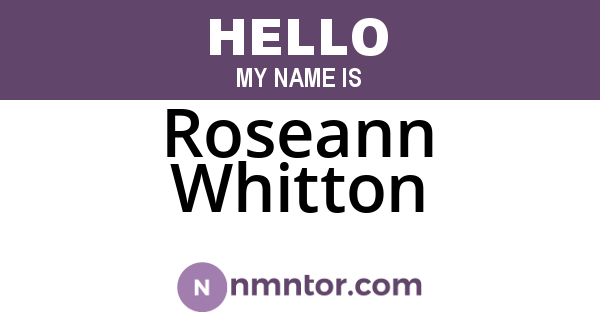 Roseann Whitton