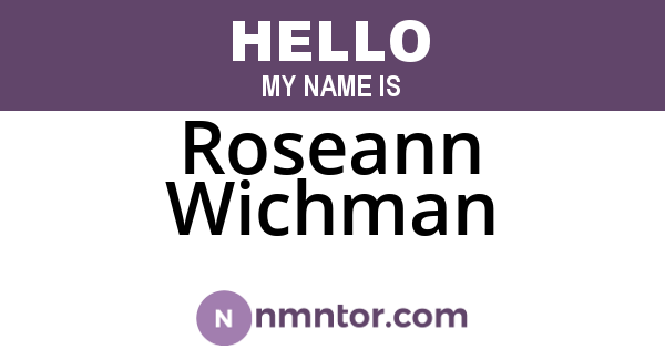 Roseann Wichman