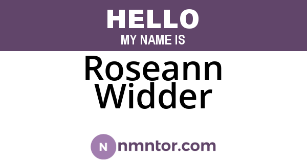 Roseann Widder