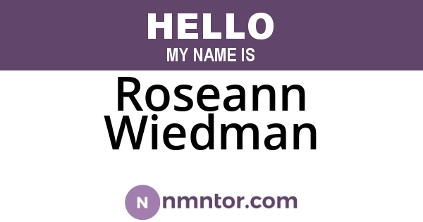Roseann Wiedman