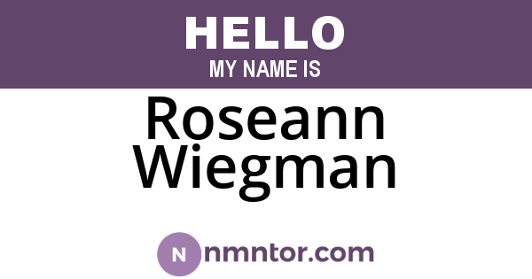Roseann Wiegman
