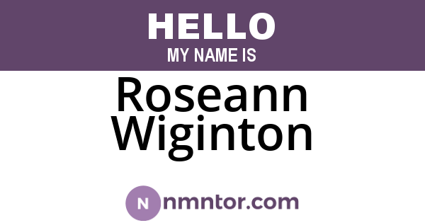 Roseann Wiginton