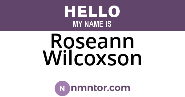 Roseann Wilcoxson