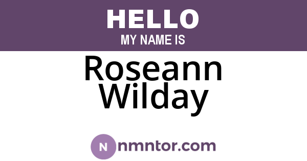 Roseann Wilday