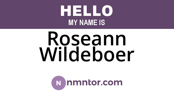 Roseann Wildeboer