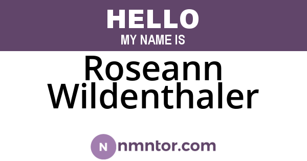 Roseann Wildenthaler