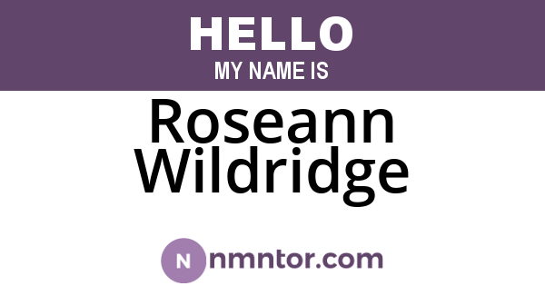 Roseann Wildridge