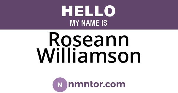 Roseann Williamson