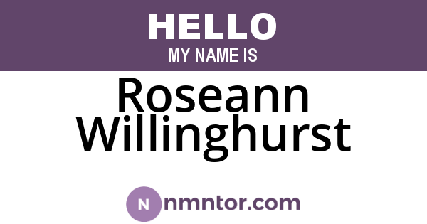 Roseann Willinghurst