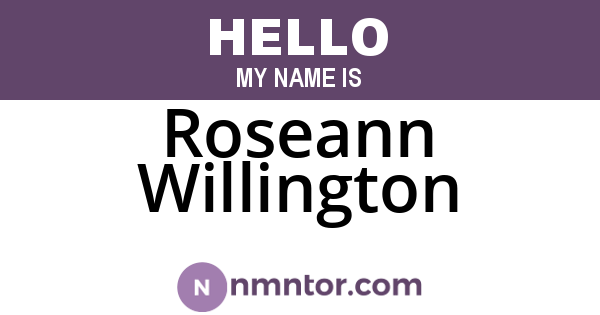 Roseann Willington