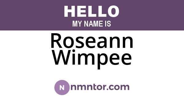 Roseann Wimpee