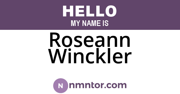 Roseann Winckler