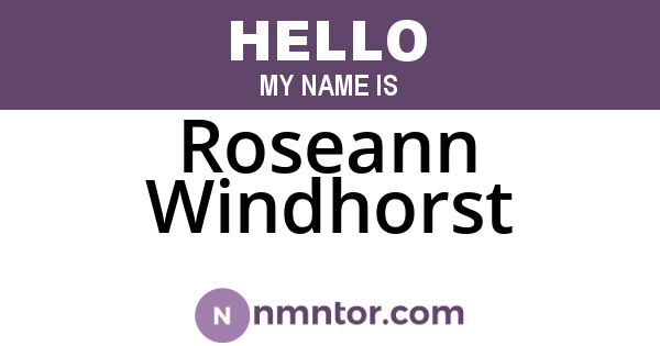 Roseann Windhorst