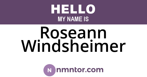 Roseann Windsheimer