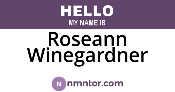 Roseann Winegardner