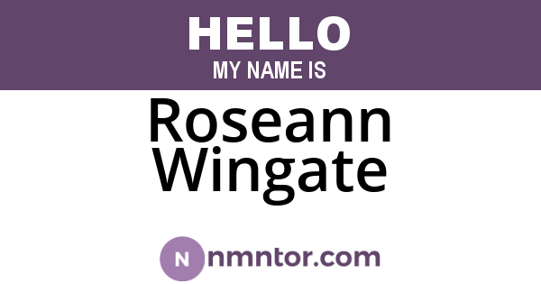 Roseann Wingate