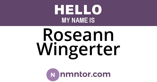 Roseann Wingerter