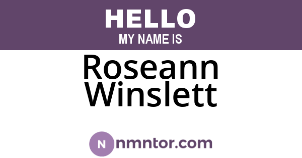 Roseann Winslett