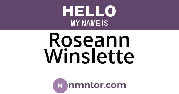 Roseann Winslette