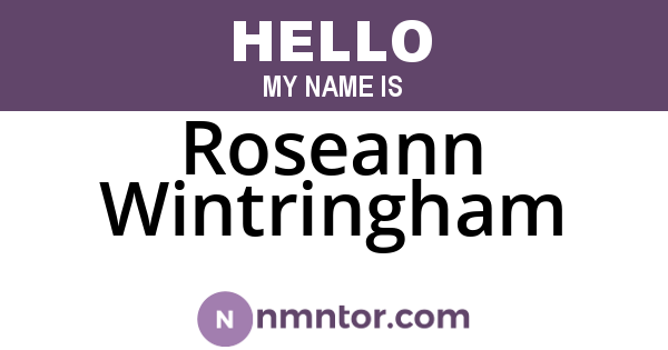 Roseann Wintringham