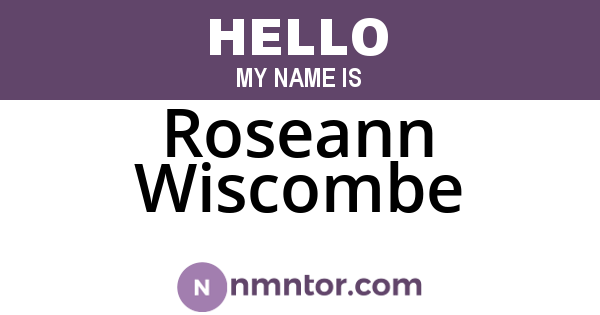 Roseann Wiscombe