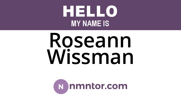 Roseann Wissman