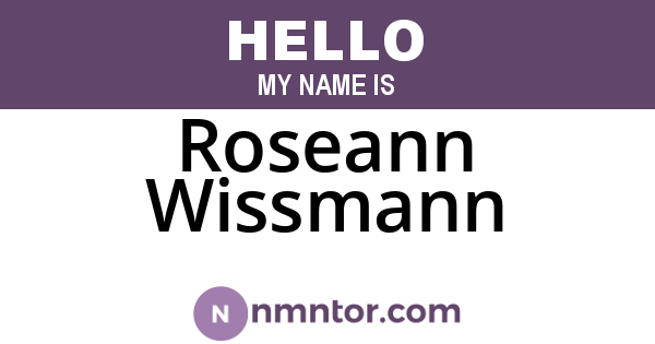 Roseann Wissmann