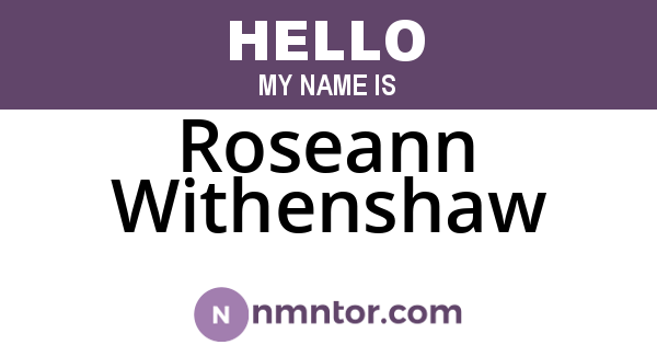 Roseann Withenshaw