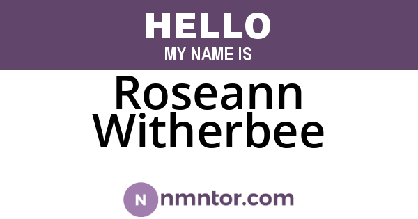 Roseann Witherbee