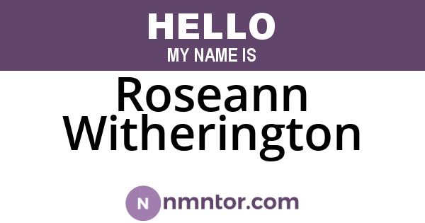 Roseann Witherington