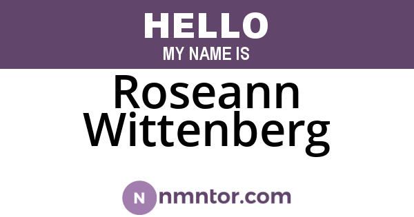 Roseann Wittenberg