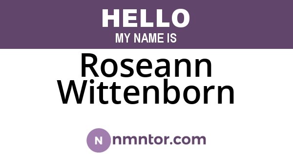 Roseann Wittenborn