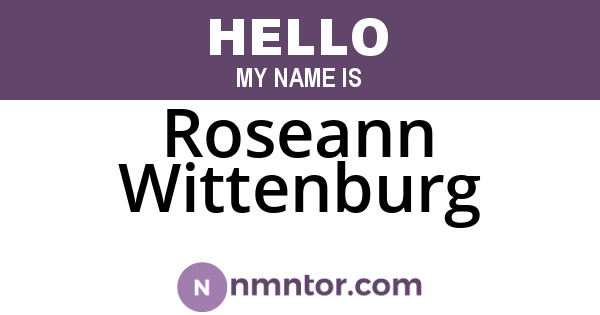 Roseann Wittenburg