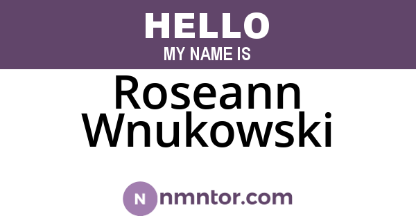 Roseann Wnukowski