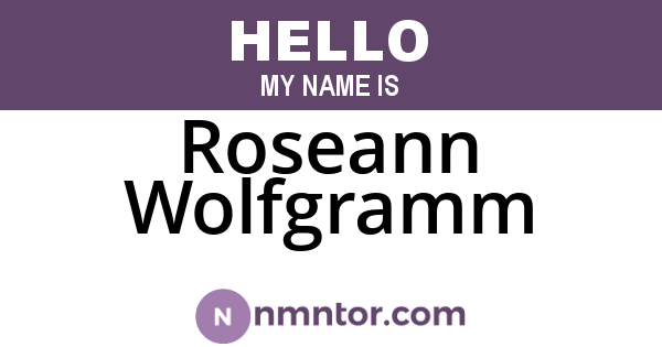 Roseann Wolfgramm