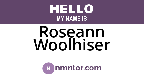 Roseann Woolhiser