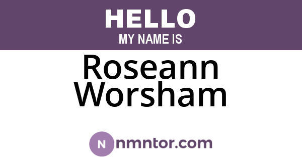 Roseann Worsham