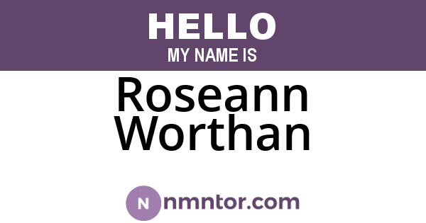 Roseann Worthan