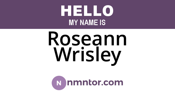 Roseann Wrisley