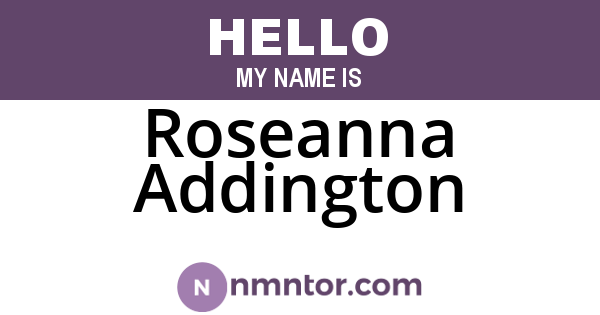 Roseanna Addington