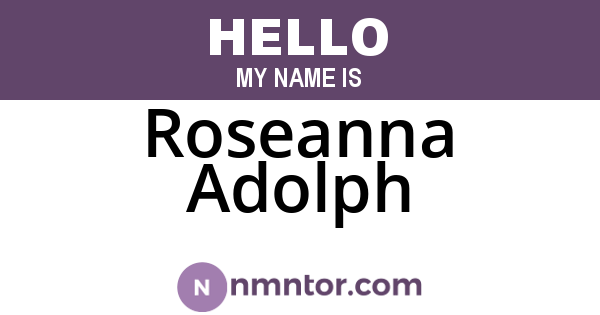 Roseanna Adolph
