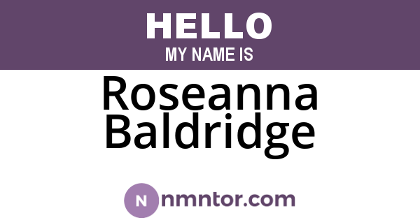 Roseanna Baldridge