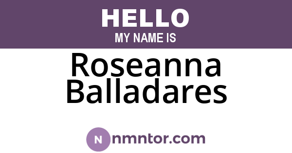 Roseanna Balladares