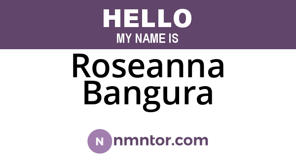 Roseanna Bangura